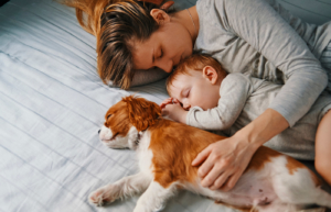 sleeping family